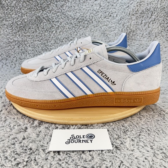 Adidas Handball Spezial Shoes Mens 12 Gray Blue Gum Suede Retro Heritage JH5442